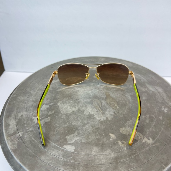Coach Gold Sunglasses with Green Accents - Picture 5 of 11